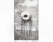 Original Handmade Print - I.C.U. 2/10