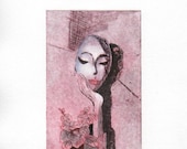 Original Handmade Print - Thinking 2/8