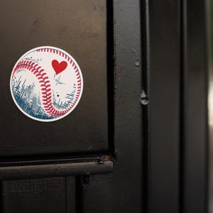 Baseball Love Vinyl Aufkleber, Wasserflasche, Notebook, Laptop Aufkleber