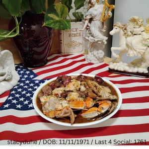 Louisiana, Kreolsk, Gumbo, Cajun Gumbo, Räkor, Krabbor, Andouille, Korv, Kyckling, Cajun, New Orleans, TELLITLIKEITIZ