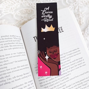 Segnalibro ragazza afro per donna nera regina segnalibro fatto a mano capelli naturali regalo per amica amante dei libri sorella. Accessorio di cancelleria arte melanina