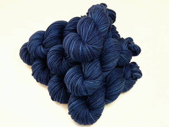 Bulky Hand Dyed Yarn 100% Superwash Merino Wool Ink Tonal -  Portugal