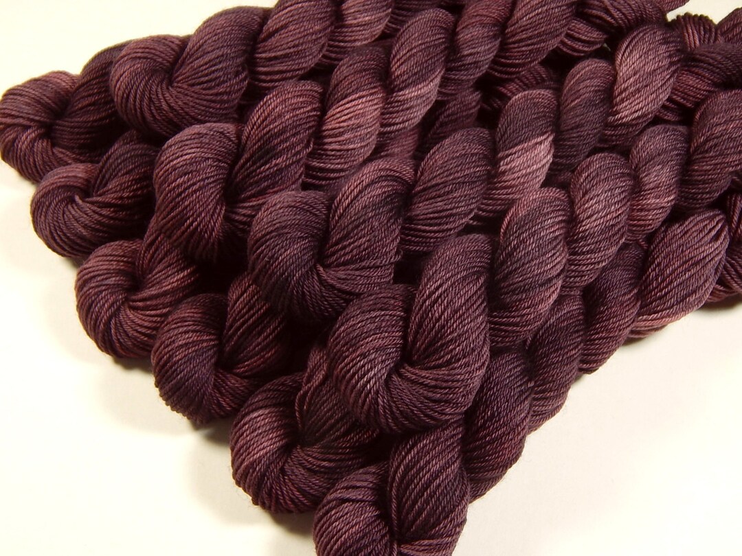 Mini Skein Hand Dyed Yarn, Sock Weight 4 Ply 100 Superwash Merino Wool