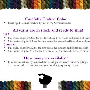 May include: A collection of small yarn skeins in various colors including red, orange, yellow, green, blue, purple, black, and grey, arranged in rows at the top and bottom of the image, with a black silhouette of a sheep centered at the bottom.