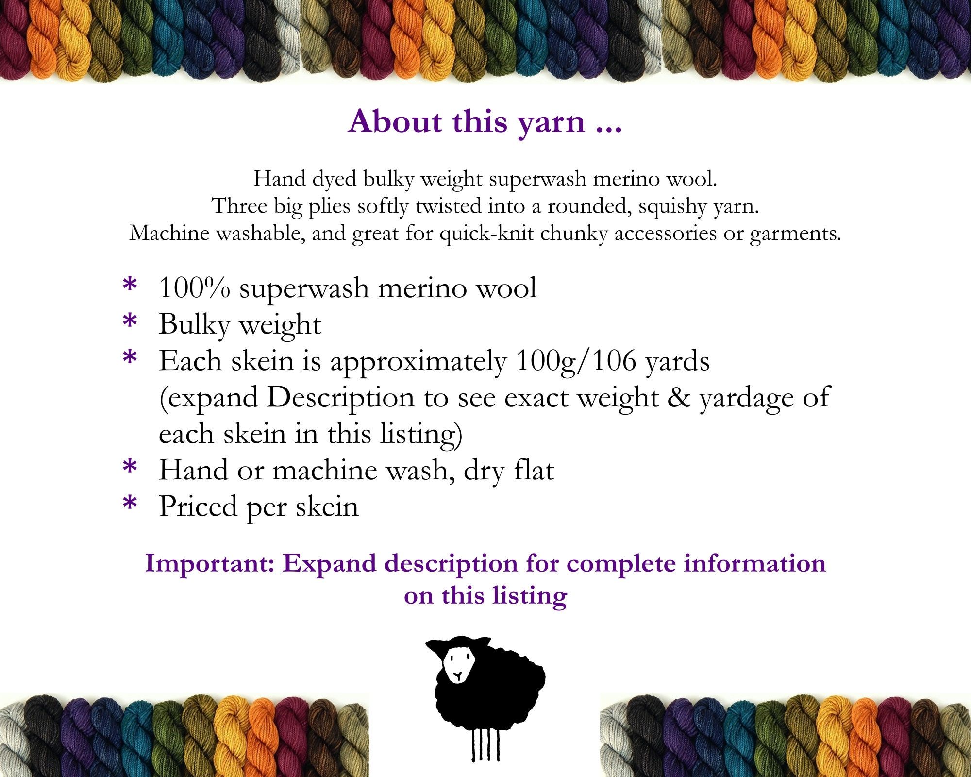 Bulky Hand Dyed Yarn 100% Superwash Merino Wool Ink Tonal -  Portugal