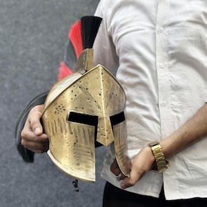 King Leonidas Spartan Helmet: 300 Rise of an Empire Cosplay