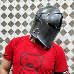 Medieval Barbute Helmet | LARP Cosplay , Costume Halloween , Halloween Gift