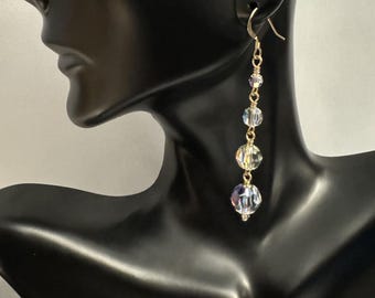 Elegant Crystal Earrings For A Bride Crystal Earrings For Wedding Elegant Drop Earrings Shimmering Crystal Earrings For Gift For Wife