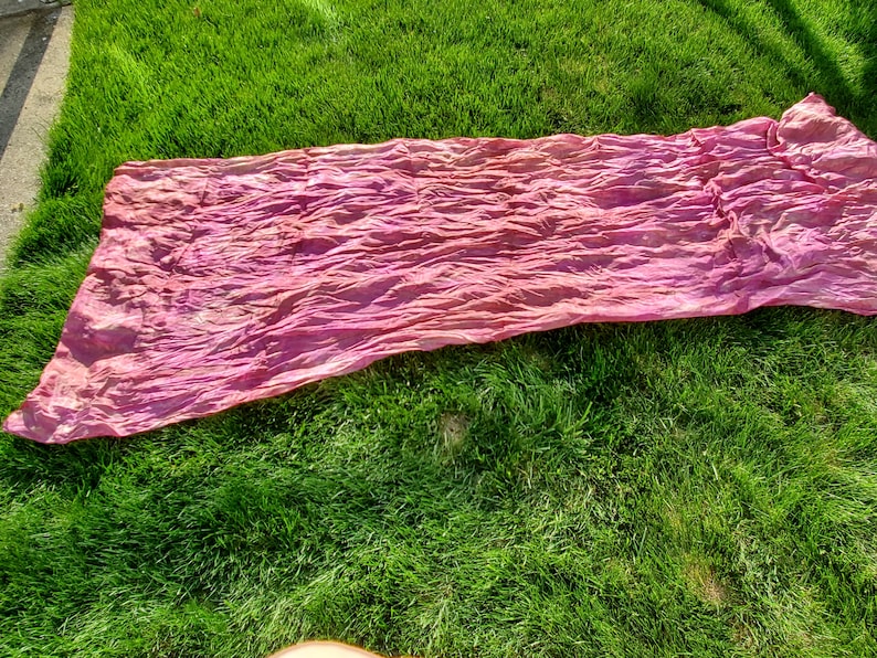 Silk Veil Pink Fuchsia Brown White Tiedye Bellydance image 2