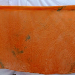 Silk Veil Orange Blue Tiedye Bellydance