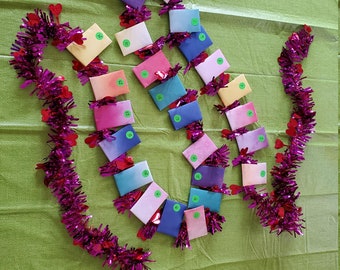 READY to SHIP Tea Advent Calendar Garland: Rainbow Tiedye, 24 Assorted Teas