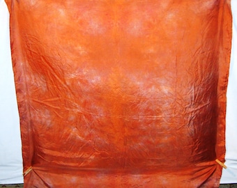 Silk Scarf Wild Rag Orange Brown Gift Wrap Square Hunting Hunter Large Women Men