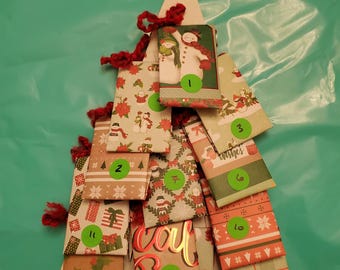 CUSTOM 12 Days of Christmas TREE Tea Gift Wall Hanging Door Decoration
