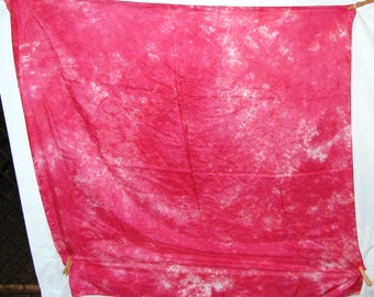 Silk Scarf Wild Rag Hijab Pink White Reusable Gift Wrap Furoshiki