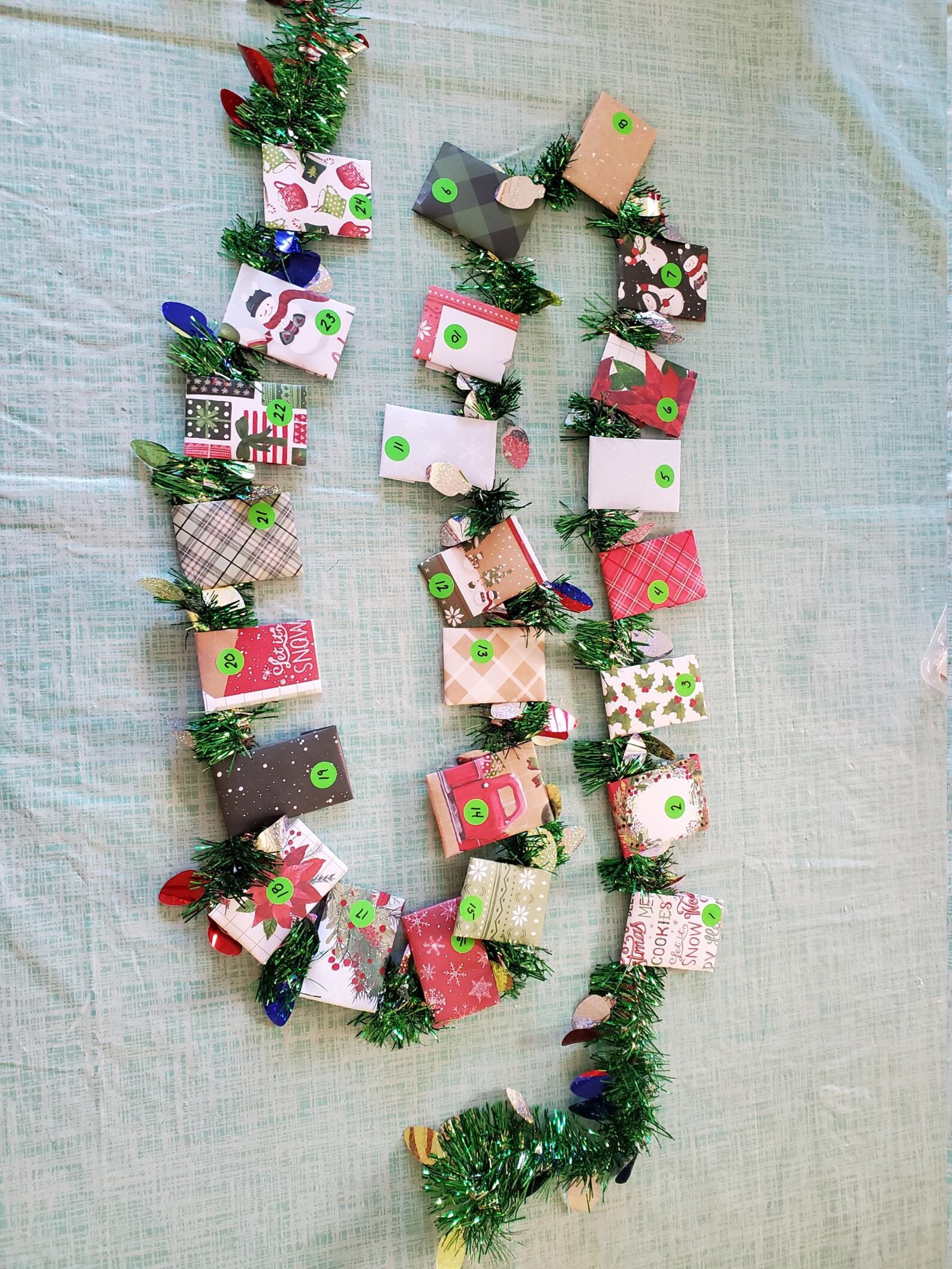 CUSTOM Tea Advent Calendar GARLAND Assorted Tea Wall Hanging Etsy CUSTOM Tea Advent Calendar GARLAND Assorted Tea Wall Hanging Etsy