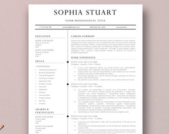 Nowoczesny wzór CV: profesjonalne CV, list motywacyjny (MS Word)