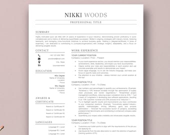 Minimalistyczny szablon CV: list motywacyjny i referencje (MS Word)