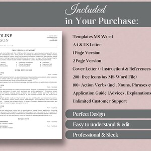 Google Docs, Word Resume Template | CV, Cover Letter & Instructions (ATS-Friendly, Editable) image 8