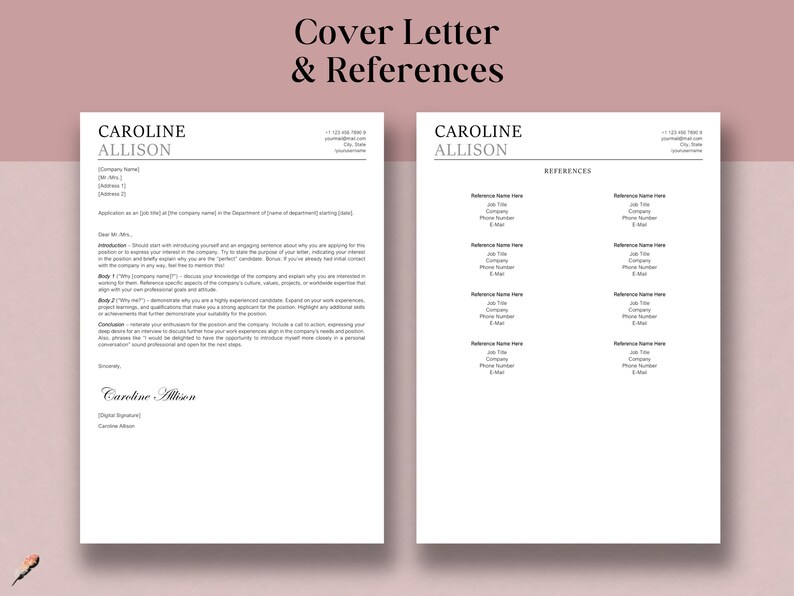 Google Docs, Word Resume Template | CV, Cover Letter & Instructions (ATS-Friendly, Editable) image 5