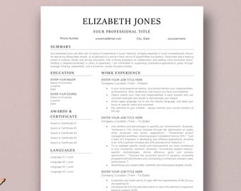 Modern Resume Template: Professional CV Design (MS Word)