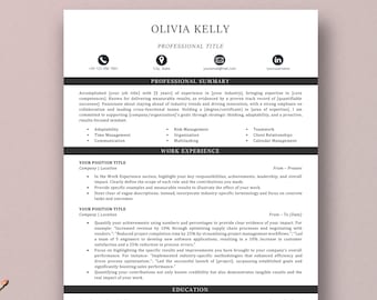 Minimalistyczny szablon CV | List motywacyjny i referencje (MS Word)