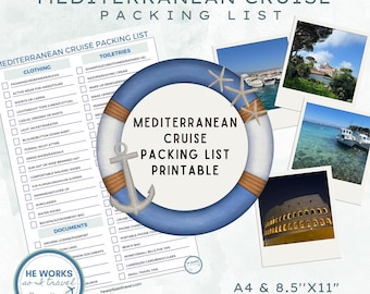 Ultimate Printable Packing List for a Mediterranean Cruise – Digital Download