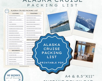 Printable Alaska Cruise Packing List | Digital Download for Alaska Cruise Travelers