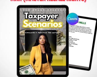Caderno de Cenários Fiscais: Guia Prático de 30 Páginas, Modelo Editável do Canva (MRR)