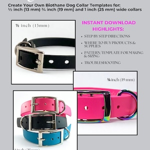 BioThane Dog Collar Pattern, Waterproof Collar Template Bundle (PDF Download)