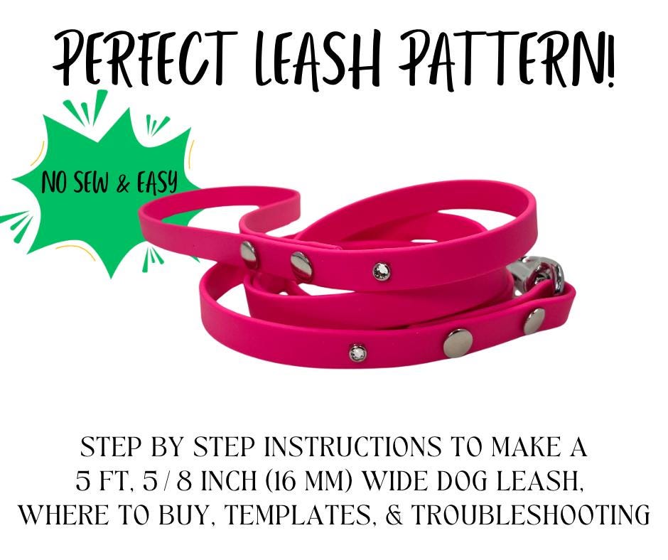 Leash Template.pdf Waterproof Biothane Dog Leash Template, 5/8 Inch Wide (PDF Pattern) - Etsy