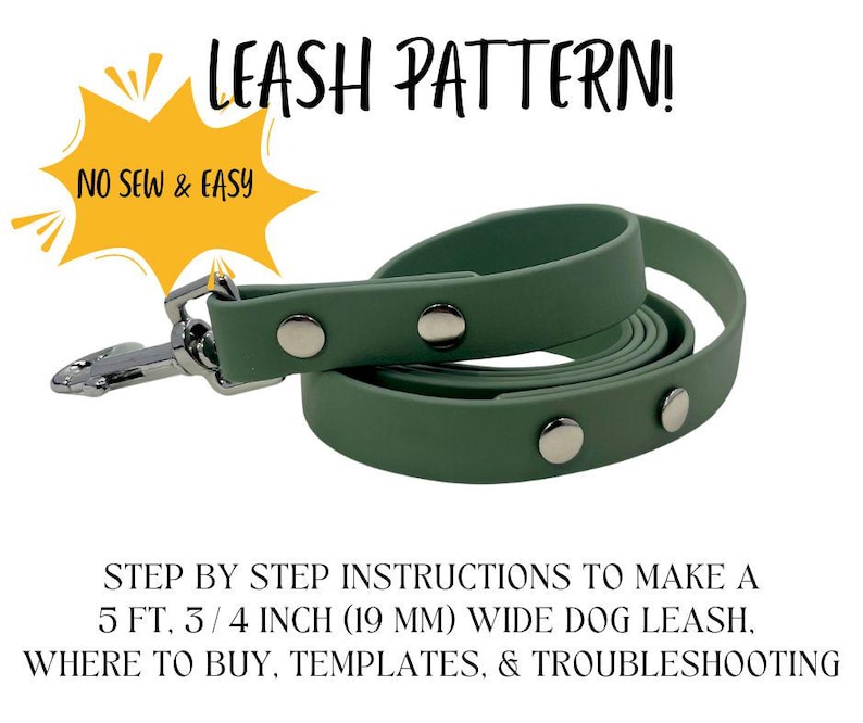 Leash Template.pdf Biothane® Dog Leash Tutorial | Create Pet Lead | Dog Lead No Sewing ...