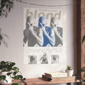 Frank Ocean Blonde Poster, Blonde Poster, Blonde Album Cover, Frank Ocean Wall Art, MInimalist Poster, Music Album Wall Art, Iconic Album.