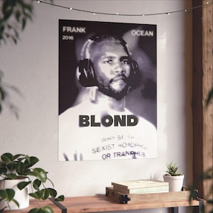 Frank Ocean Blonde Poster, Blonde Poster, Blonde Album Cover, Frank Ocean Wall Art, Retro Poster, Music Album Wall Art, Music Poster.