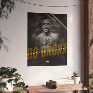 Charles Oliveira Poster Print, Do Bronx Poster, UFC Champion, Mma Wall Art, UFC Poster, Fighter Poster, Brazilian Athlete, Motivation.