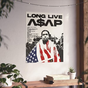 ASAP Rocky Long. Live. ASAP Poster, Music Poster, Rap Poster, Music Art, Retro Poster, Asap Rocky Decor, Hiphop Poster, Music Poster Gift.