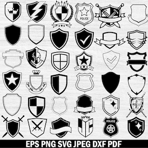 Bundle Svg bouclier, bouclier Png Bundle, clipart bouclier, bouclier coupe fichiers pour Cricut, Silhouette de bouclier, vecteur de bouclier, contour de bouclier