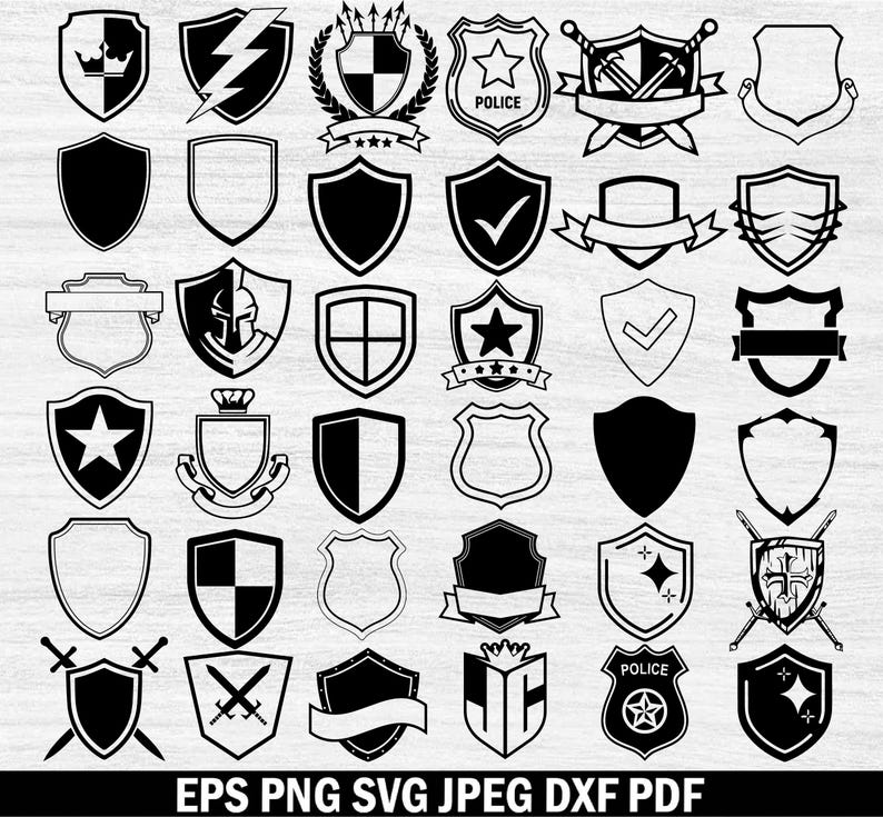 Shield Svg Bundle, Shield Png Bundle, Shield Clipart, Shield Cut Files ...