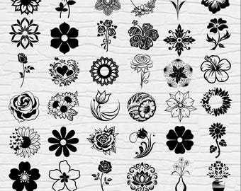 Blume SVG Bundle, Blumen SVG, Frühling, Blumen-Designs für Shirts, Blumen-Bundle SVG, Blume Schnittdateien, Cricut, Png, SVG, Blume Umriss
