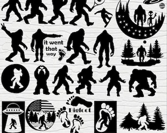ビッグフット SVG バンドル、ビッグフット クリップアート、ビッグフット シルエット、ビッグフット ベクター、ビッグフット カット ファイル、回路用ビッグフット、ビッグフット SVG、ビッグフット PNG、PDF