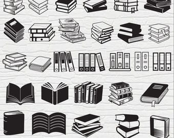 Book Svg Bundle, Book Png Bundle, Books Clipart, Book Cut Files For Circut, Reading Book Svg, Book Silhouette, Floral Book Svg, Book Svg,Png