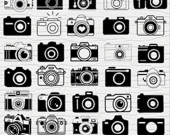 Camera SVG Bundle, Camera PNG Bundle, Camera Clipart, Camera SVG Cut ...