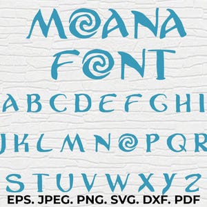 Moana Font Svg Bundle,  Moana Font Svg Cut FIle For Circut, Moana Alphabet Letters Clipart, Cartoon Font Letters Svg, Cartoon Moana Font Svg