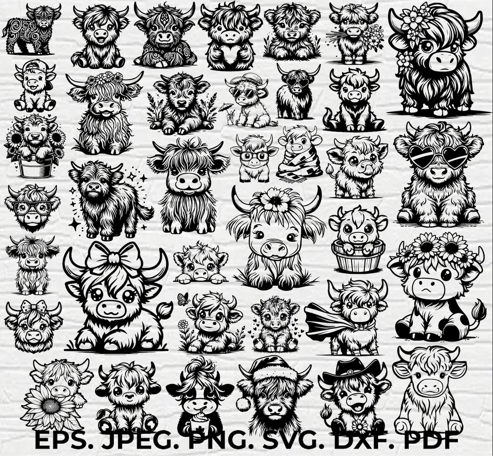 Highland Cow Svg Cute , Highland Cow Svg Bundle Baby Cow Svg, Cow Png ...