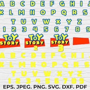 Toy Story Font Svg, Cartoon Font Svg, Toy Story Alphabets Svg, Toy Story Font Clipart, Toy Story Font Numbers Svg, Toy Story Letters Svg,Png