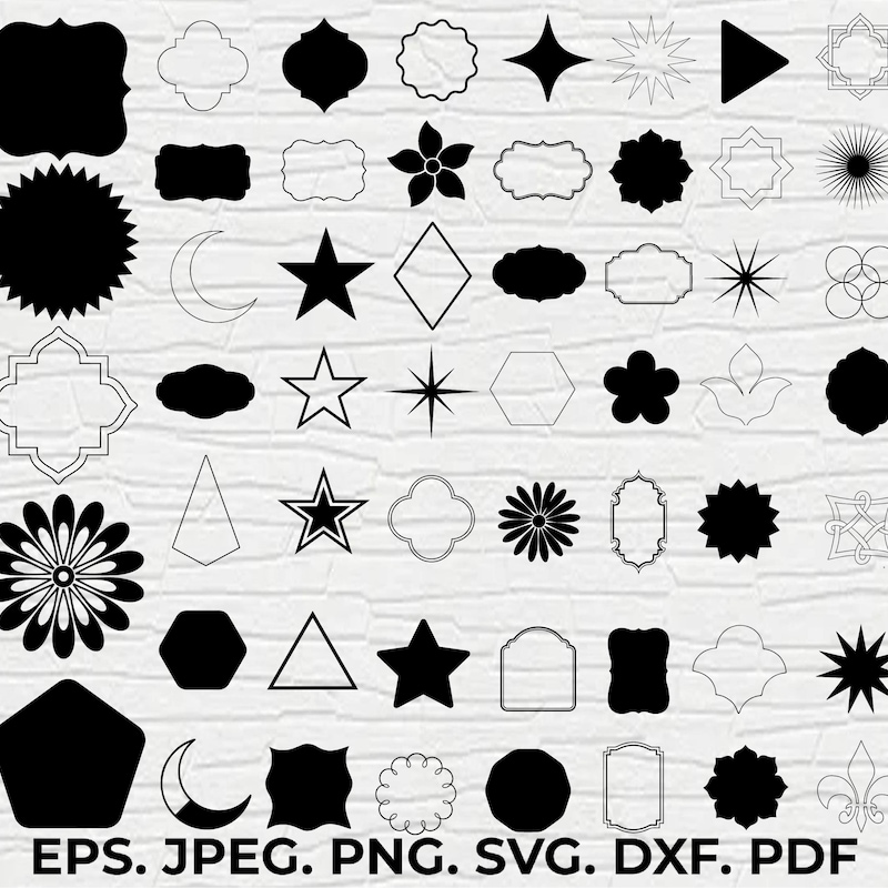Basic Shapes Svg - Etsy