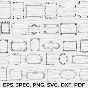 Rectangle Frame Svg Bundle, Rectangle Frame Cut Files For Circut, Rectangle Frames Clipart, Square Frames Svg, Geometric Svg, Frames Svg,Png