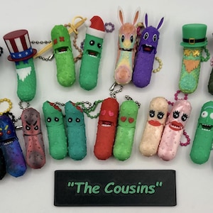 Jar O' Pickle Keychains - Tickles, the Articulating Pickle - Tons of sizes and colors image 9