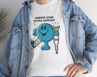 Funny Knee Injury Recovery Shirt | "Kneeds Some Extra Support" Tee | Rehab & Physical Therapy Gift