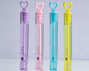 Personalized Bubble Wands, Custom Wedding Party Favors