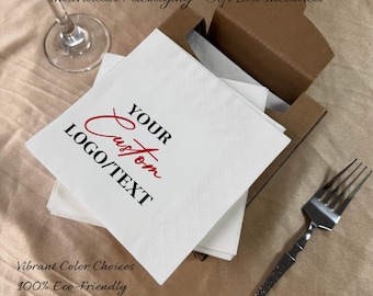 Personalized Logo Napkins, Custom Party Decor for Wedding banquets and special occasions